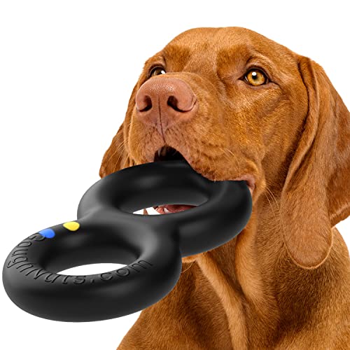 Goughnuts - Hundespielzeug für aggressive Zerrer - Ziehspielzeug für große Hunde, praktisch unzerstörbar - Das hochbelastbare Dog Toy für viel Beschäftigung - Groß, in Schwarz von Goughnuts