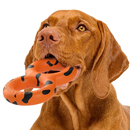 Goughnuts - Hundespielzeug für aggressive Zerrer - Ziehspielzeug für große Hunde, praktisch unzerstörbar - Das hochbelastbare Dog Toy für viel Beschäftigung - Orange von Goughnuts