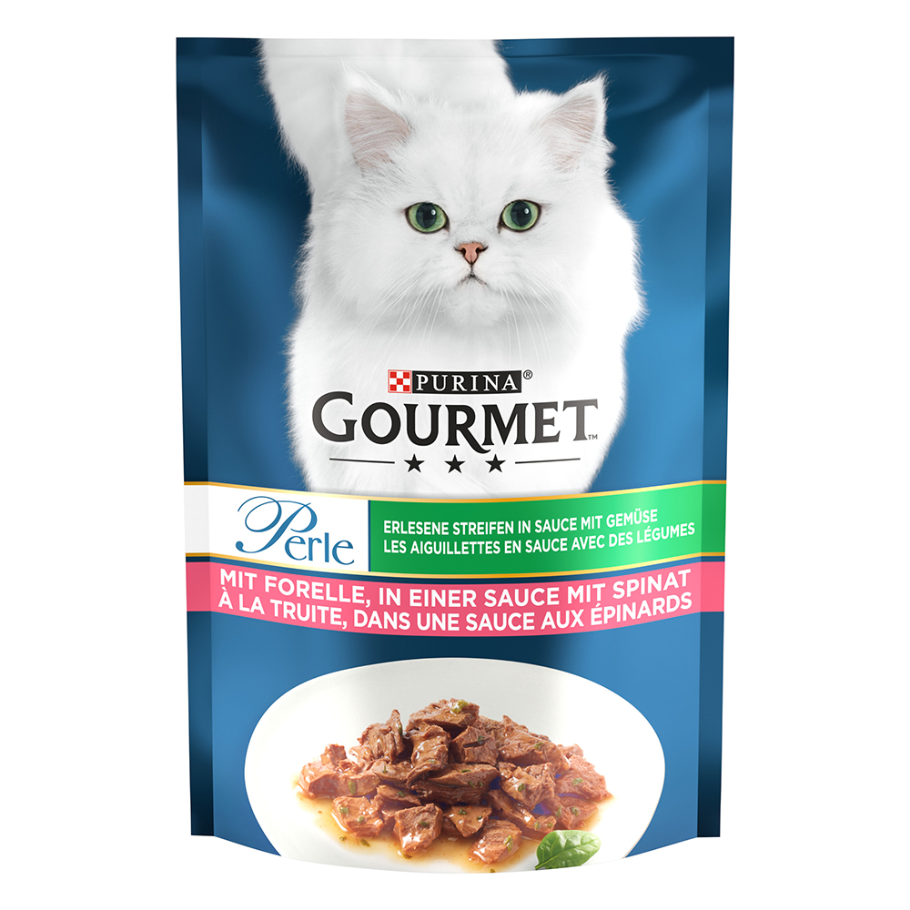 26 x 85 g Gourmet Perle in Soße zum Sonderpreis! - Forelle & Spinat von Gourmet