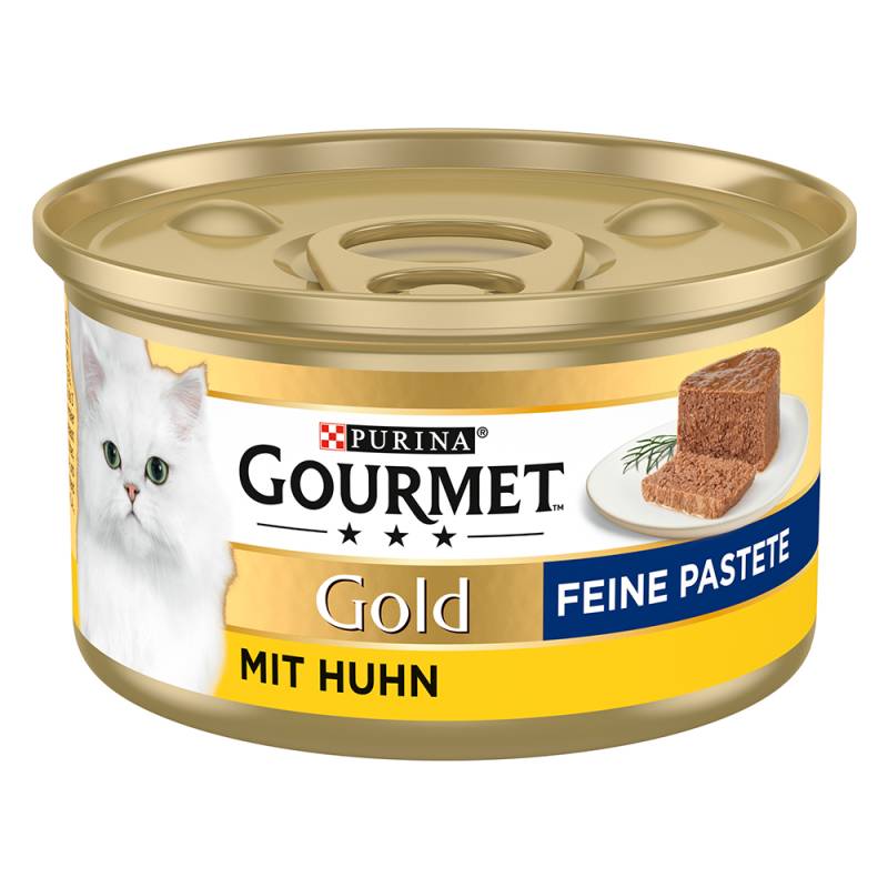 36 + 12 gratis! 48 x 85 g Gourmet Gold - Feine Pastete - Huhn von Gourmet