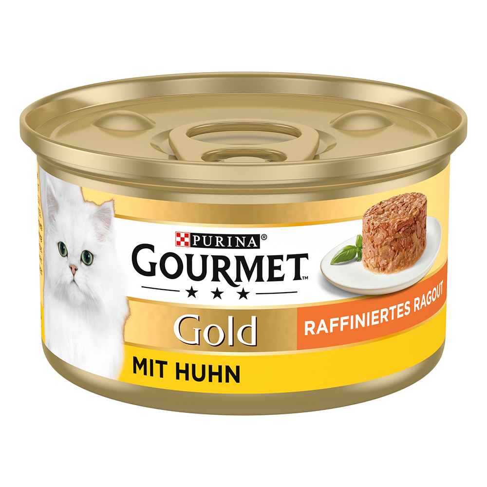 36 + 12 gratis! 48 x 85 g Gourmet Gold - Raffiniertes Ragout - Huhn von Gourmet