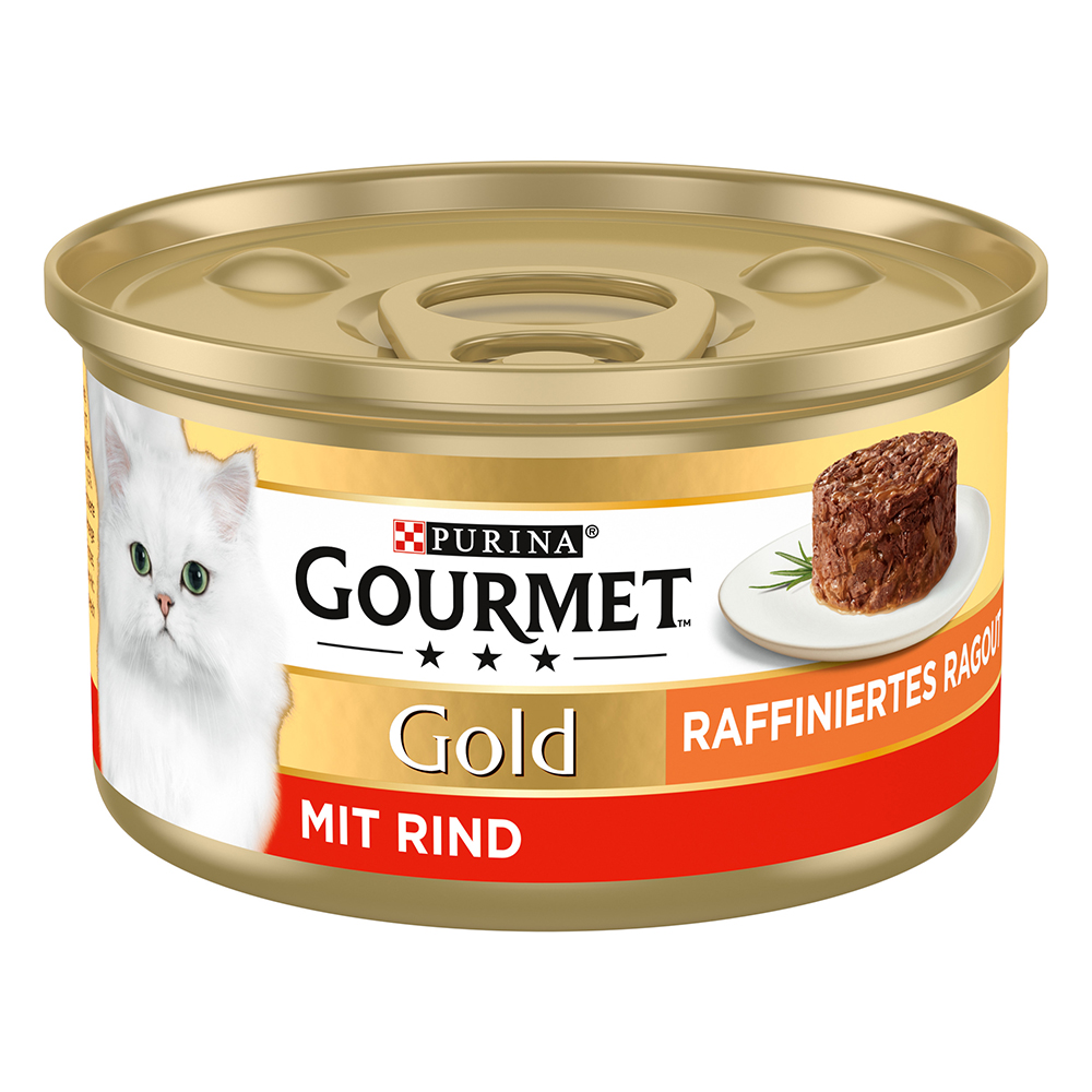 36 + 12 gratis! 48 x 85 g Gourmet Gold - Raffiniertes Ragout - Rind von Gourmet