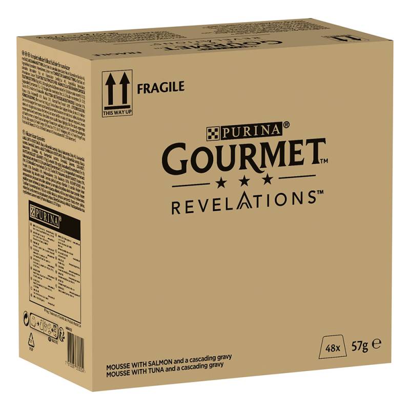 40 + 8 gratis! 48 x 57 g Gourmet Revelations Mousse  - Lachs und Thunfisch von Gourmet