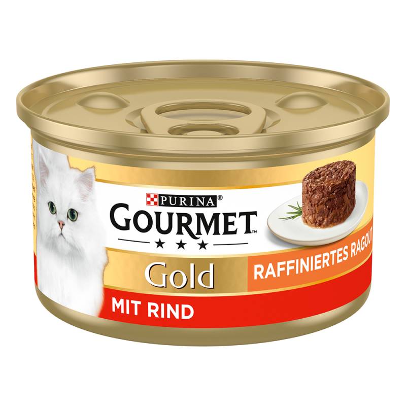 50 + 10 gratis! 60 x 85 g Gourmet Gold - Raffiniertes Ragout: Rind von Gourmet