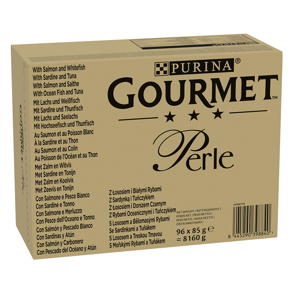 76 + 20 gratis! 96 x 85 g Jumbopack Gourmet Perle - Fisch-Mix in Sauce von Gourmet