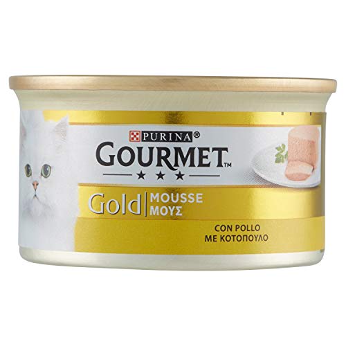 GOURMET GOLD Mousse mit zarten feuchten Huhn Katze gr 85 - Katzen Nassfutter von Gourmet