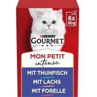 GOURMET Mon Petit Intense 8x6x50g mit Thunfisch, Lachs, Forelle von Gourmet