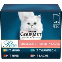 GOURMET Perle Erlesene Streifen in Sauce Sorten Mix 24x85 g von Gourmet