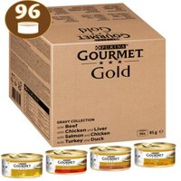 GOURMET Gold Zarte Häppchen Katzennassfutter Sorten-Mix 96x85g von Gourmet