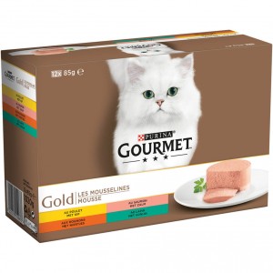 Gourmet Gold 12-Pack Mousse Katzenfutter 48 x 85 g von Gourmet