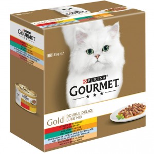 Gourmet Gold 8-Pack Luxe Mix Katzenfutter 48 x 85 g von Gourmet