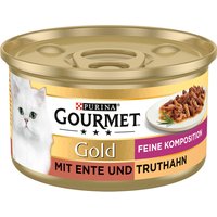 Gourmet Gold Feine Komposition 12 x 85 g - Ente & Truthahn von Gourmet