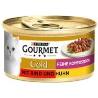 GOURMET Gold Feine Komposition 12x85g Rind & Huhn von Gourmet