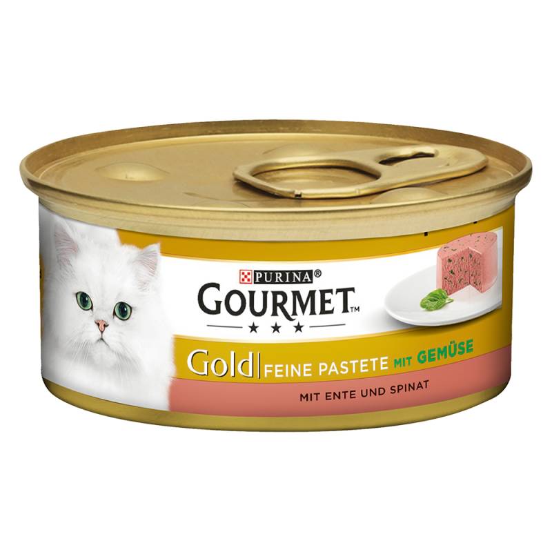 Gourmet Gold Feine Pastete 12 x 85 g - Ente & Spinat von Gourmet