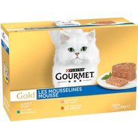 Gourmet Gold Feine Pastete 12 x 85 g - Mix (Kaninchen, Huhn, Lachs, Nieren) von Gourmet