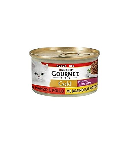 Gourmet Gold Flechte di Gusto Nassfutter für Katzen mit Huhn und Rind, 85 g von Gourmet