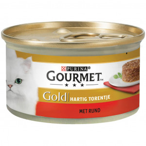 Gourmet Gold Herzhaftes Türmchen mit Rind Katzen-Nassfutter 24 x 85 g von Gourmet