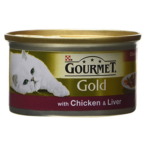 Gourmet Gold Katze Essen mit Hünchen und Leber, 85 g von Gourmet