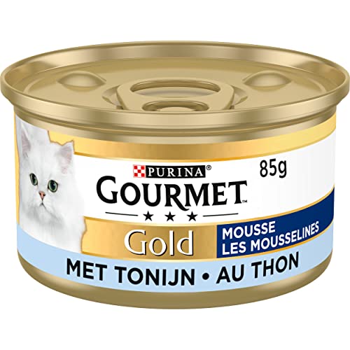 Gourmet Gold Mousse Katzenfutter, Nassfutter mit Thunfisch - 24x85g - (24 Dosen; 2,04kg) von Gourmet