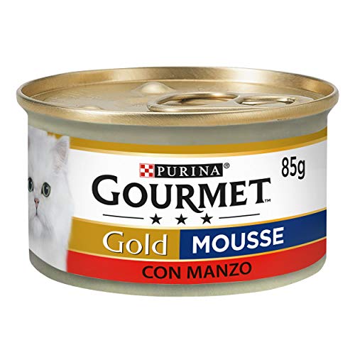 Gourmet Purina Gold Katzenfutter Nassfutter, Rindfleisch - 24 Dosen à 85 g (24 x 85 g) von Gourmet