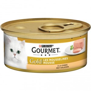 Gourmet Gold Mousse Truthahn Katzenfutter 2 Paletten (48 x 85 g) von Gourmet