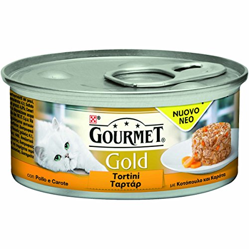 Gourmet Gold Pasteten mit Gemüse feucht Katzen mit Huhn und Karotten, 85 g von Gourmet