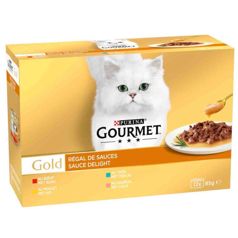 Gourmet Gold Saftig-Feine Streifen 12 x 85 g - Huhn Varianten von Gourmet