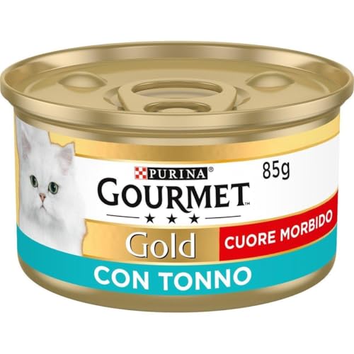 Gourmet Gold Weichherz Nassfutter für Katzen mit Thunfisch, 85 g von Gourmet