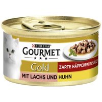 GOURMET Gold Zarte Häppchen 12x85g Lachs & Huhn von Gourmet