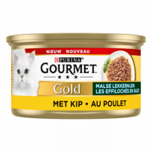 Gourmet Gold Zarte Leckerbissen mit Huhn Katzen-Nassfutter (85 g) 1 Palette (24 x 85 g) von Gourmet