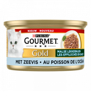 Gourmet Gold Zarte Leckerbissen mit Meeresfisch Katzen-Nassfutter (85 g) 1 Palette (24 x 85 g) von Gourmet