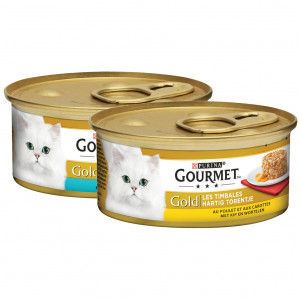 Gourmet Gold herzhaftes Türmchen Combipack Katzenfutter 48 x 85 g von Gourmet