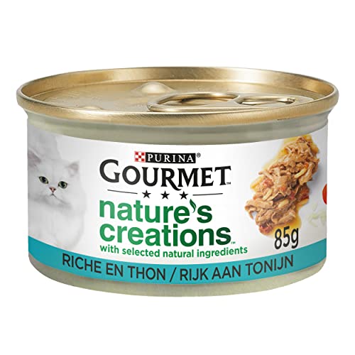 Gourmet Nature's Creations Katzenfutter, Nassfutter mit Thunfisch, Tomate und Reis - 24x85g - (24 Dosen; 2,04kg) von Gourmet