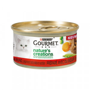 Gourmet Nature&apos;s Creations mit Rindfleisch Katzen-Nassfutter 24 x 85 g von Gourmet