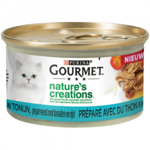 Gourmet Nature&apos;s Creations mit Thunfisch Katzen-Nassfutter 24 x 85 g von Gourmet