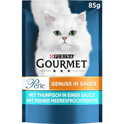 Gourmet PURINA GOURMET Perle Genuss in Sauce Katzenfutter nass, mit Thunfisch, 26er Pack (26 x 85g) von Gourmet