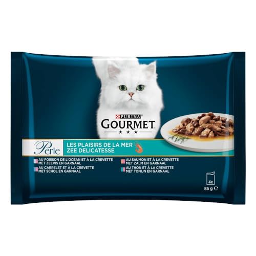 Gourmet Pté für Katzen Perle Plaisir de La Mer, 4 x 85 g von Gourmet