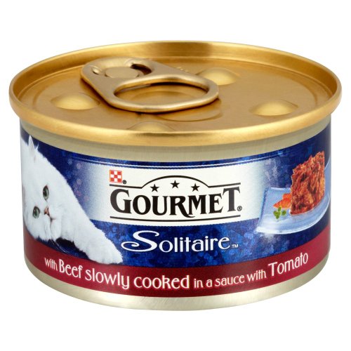 PET-565527 Gourmet Solitaire Beef & Tomato (85 g) Packung mit 12 Stück von Nestlé