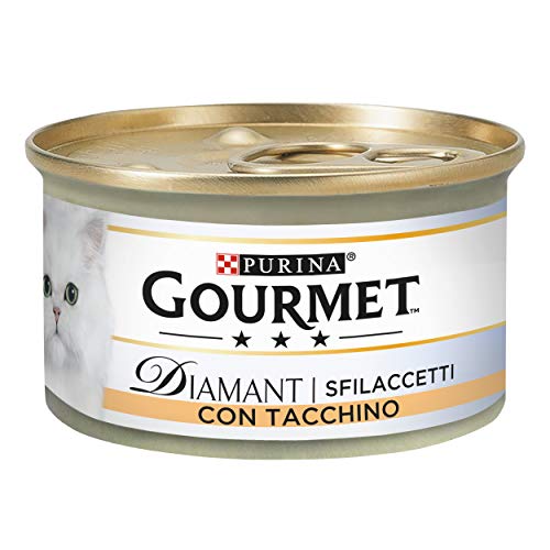 Gourmet Diamant Nassfutter für Erwachsene Katzen mit Truthahn 24 Dosen à 85 g von Gourmet