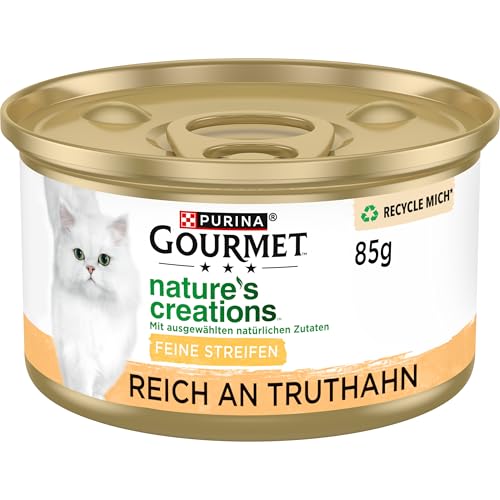 Gourmet Nature's Creation Katzennassfutter in Gelee naturbelassen, Truthahn, 12er Pack (12 x 85g) von Gourmet