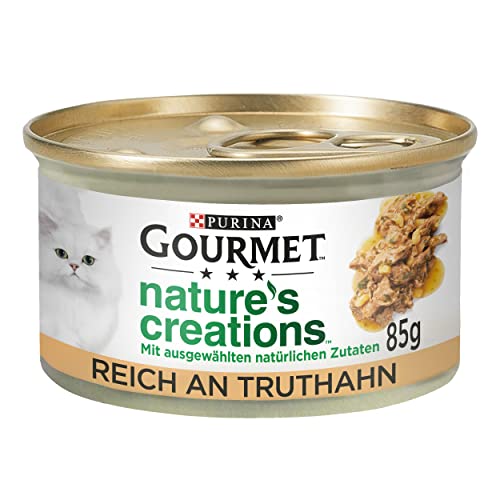 Gourmet Nature's Creation Katzennassfutter in Gelee naturbelassen, Truthahn, 12er Pack (12 x 85g) von Gourmet