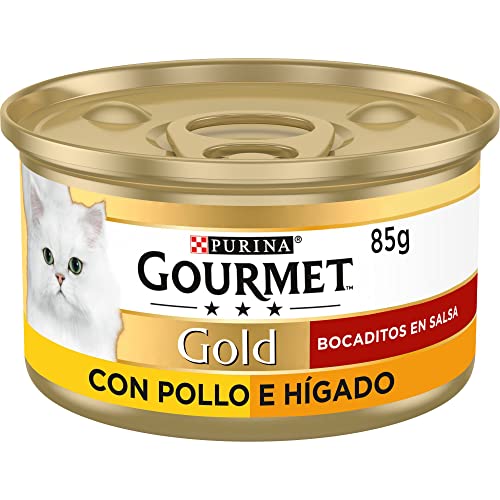 Purina Gourmet Gold, Hühnerbällchen mit Soße und Feige; Katzenfutter, 24 x 85 g von Gourmet