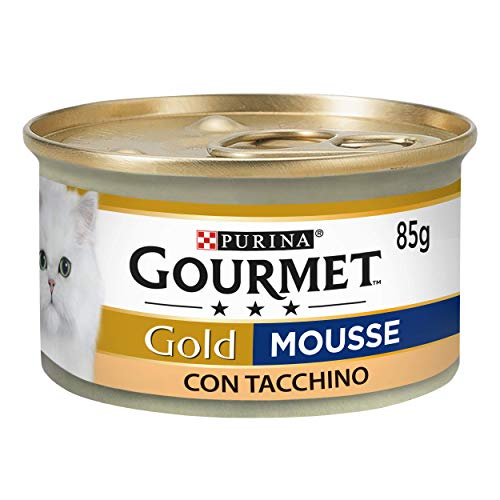 Purina Gourmet Gold Feuchtigkeit Katzen-Mousse mit Truthahn, 24 Dosen à 85 g, 24 x 85 g von Gourmet