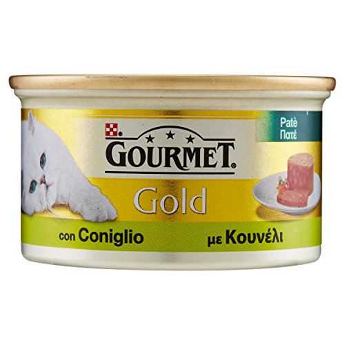 Purina Gourmet Gold-Patè Nassfutter Katze mit Kaninchen, 24 Dosen à 85 g von Gourmet