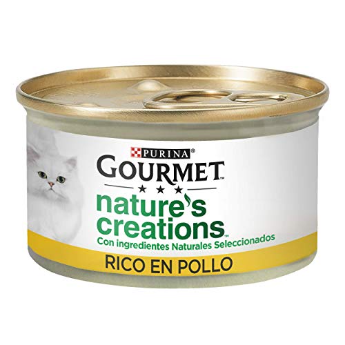 Gourmet Purina Nature's Creations Natürliches Nassfutter für Katzen mit Huhn, 24 Dosen à 85 g von Gourmet