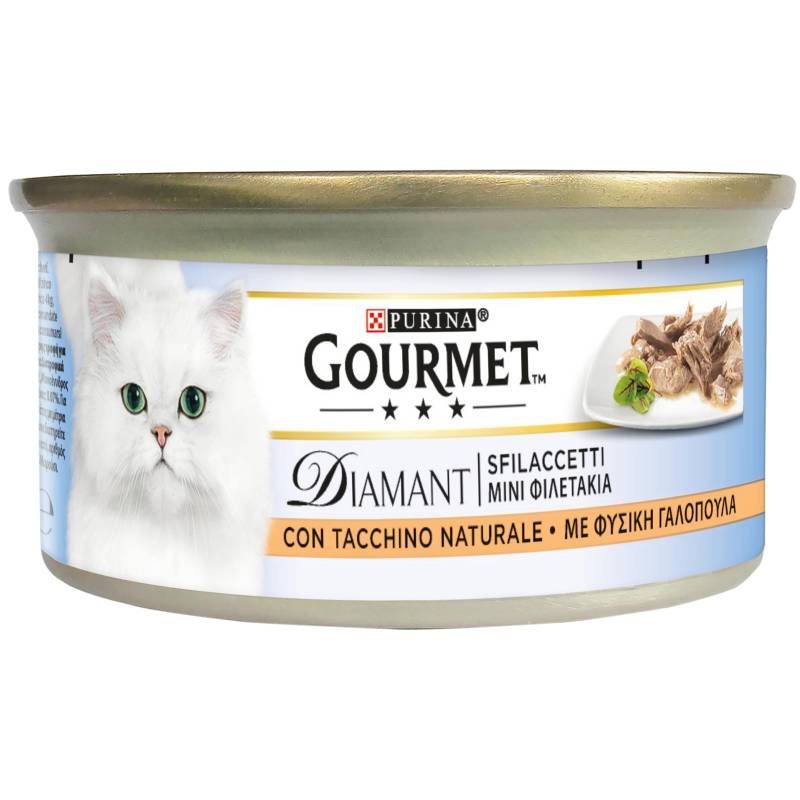 Sparpaket Gourmet Diamant 48 x 85 g - Filets mit natürlicher Pute von Gourmet