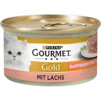 Sparpaket Gourmet Gold Raffiniertes Ragout 48 x 85 g - Mix (Huhn, Thunfisch, Lachs, Rind) von Gourmet