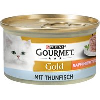 Sparpaket Gourmet Gold Raffiniertes Ragout 48 x 85 g - Mix (Thunfisch, Rind) von Gourmet