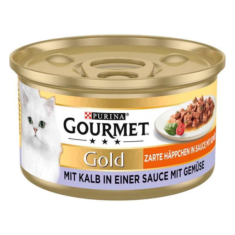 Sparpaket Gourmet Gold Zarte Häppchen 24 x 85 g - Kalb & Gemüse von Gourmet