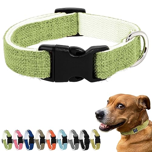 Pawsitive Hanfhalsband - Hypoallergen, weiches Bio-Halsband für Hunde mit empfindlicher Haut (X-Large, Grün) von Gracie To The Rescue